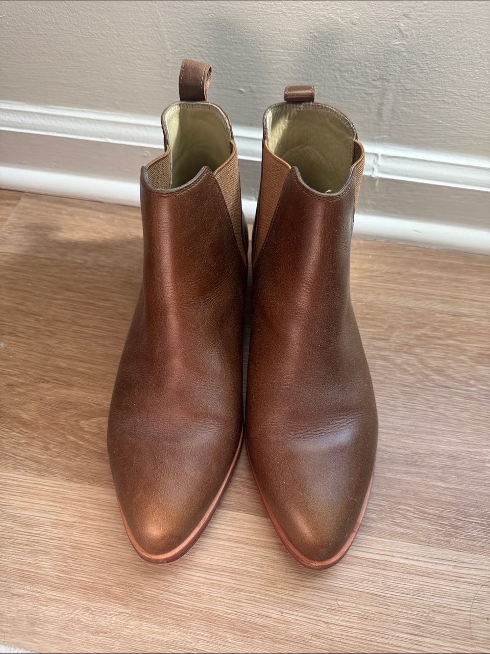 Women’s Brown Leather Chelsea Ankle Boots